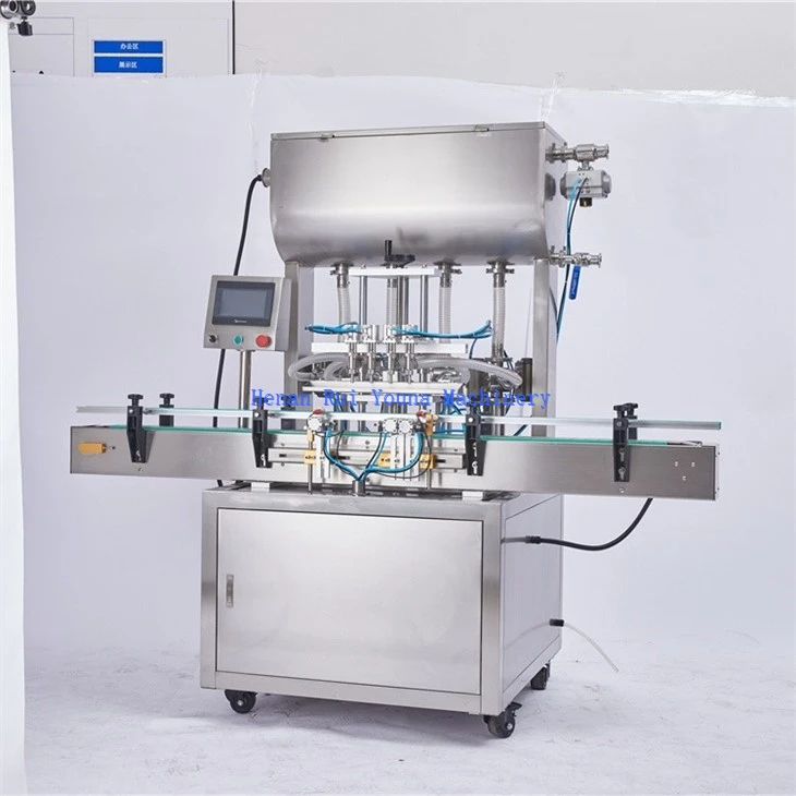 semi automatic 4 heads filling machine for sauce paste cream (3)