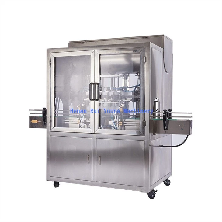 semi automatic 4 heads filling machine for sauce paste cream (4)